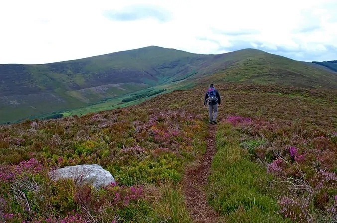 Wandern in den Wicklow Mountains Irlands historischer Osten
