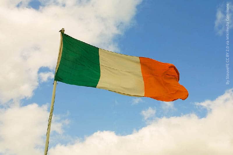 Irische-Flagge, irisches englisch
