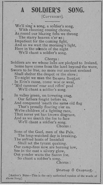 Die irische Nationalhymne